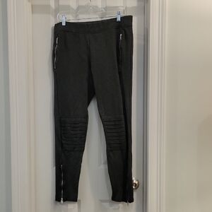 GAP Charcoal Gray Motostyle Leggings
